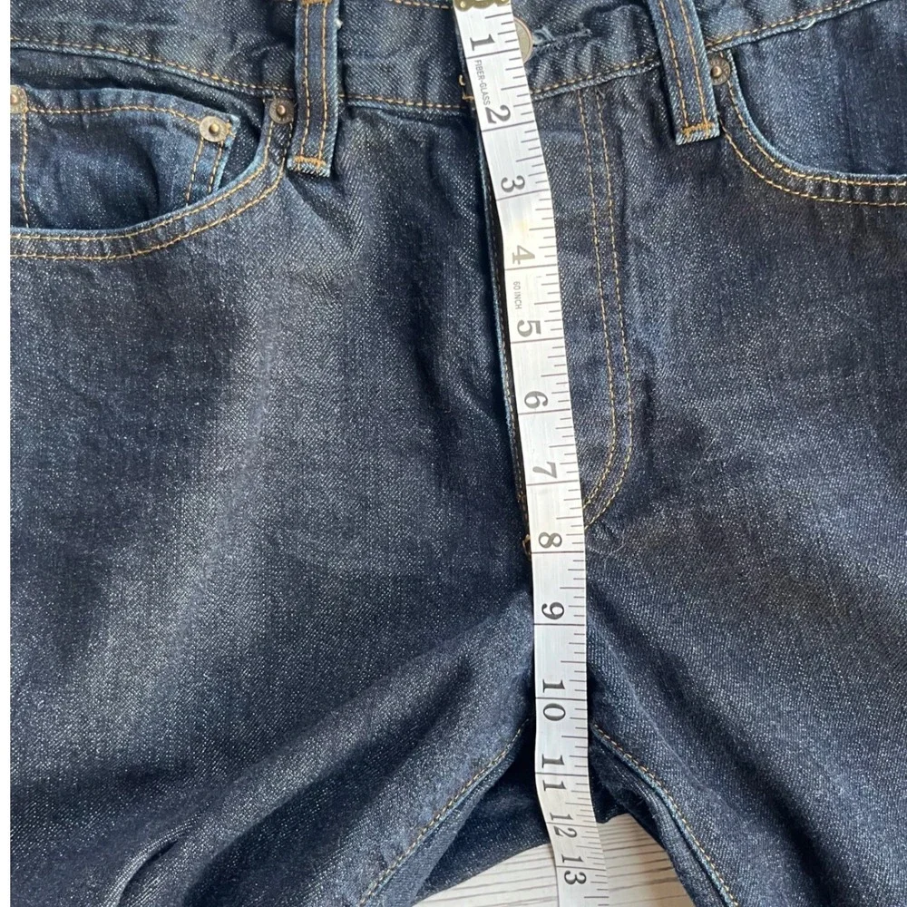 Fossil Mens Vintage Straight Dark Indigo Button Fly Jeans‎ Y2K Streetwear 30x32